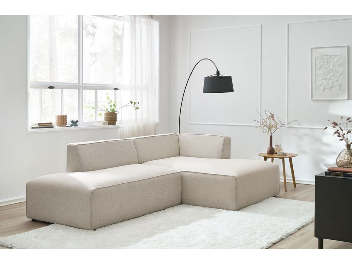 Canapé d'angle MEGEVE chiné beige — vue 5