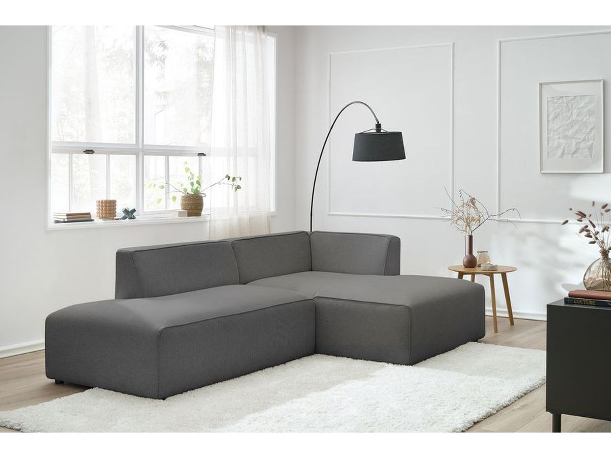 Canapé d'angle MEGEVE chiné gris foncé — vue 5