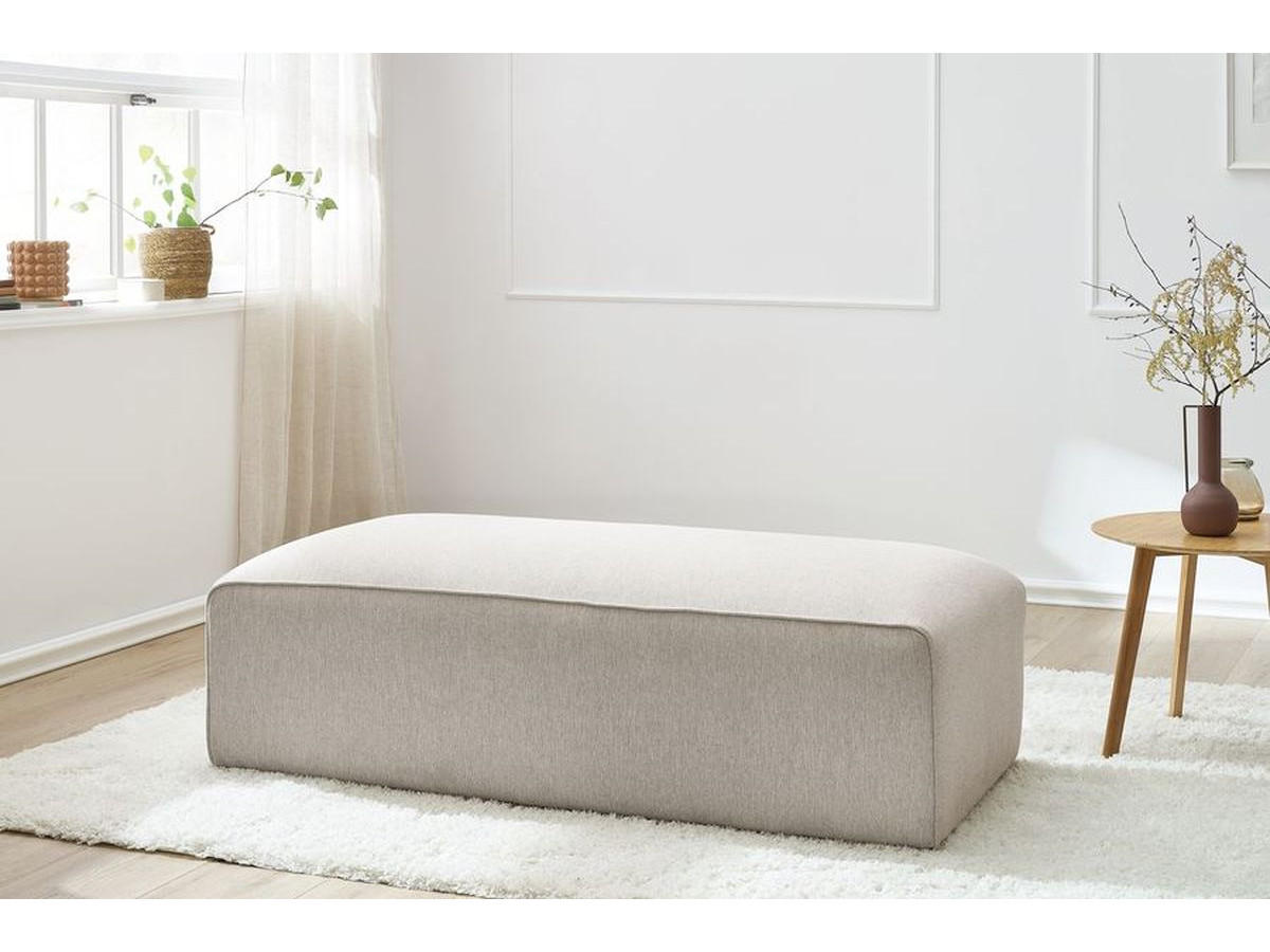 Pouf pour canapé modulable MEGEVE tissu chiné
