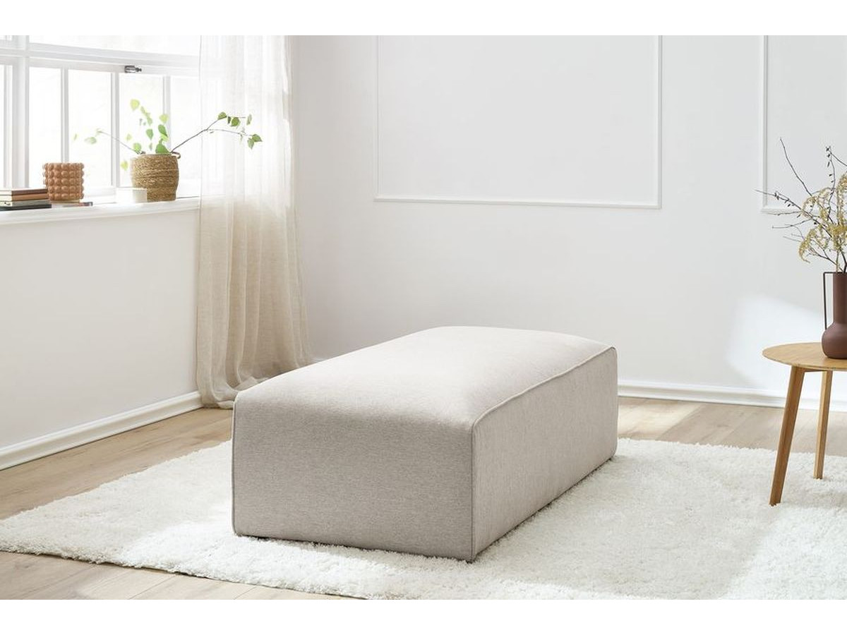 Pouf pour canapé modulable MEGEVE tissu chiné