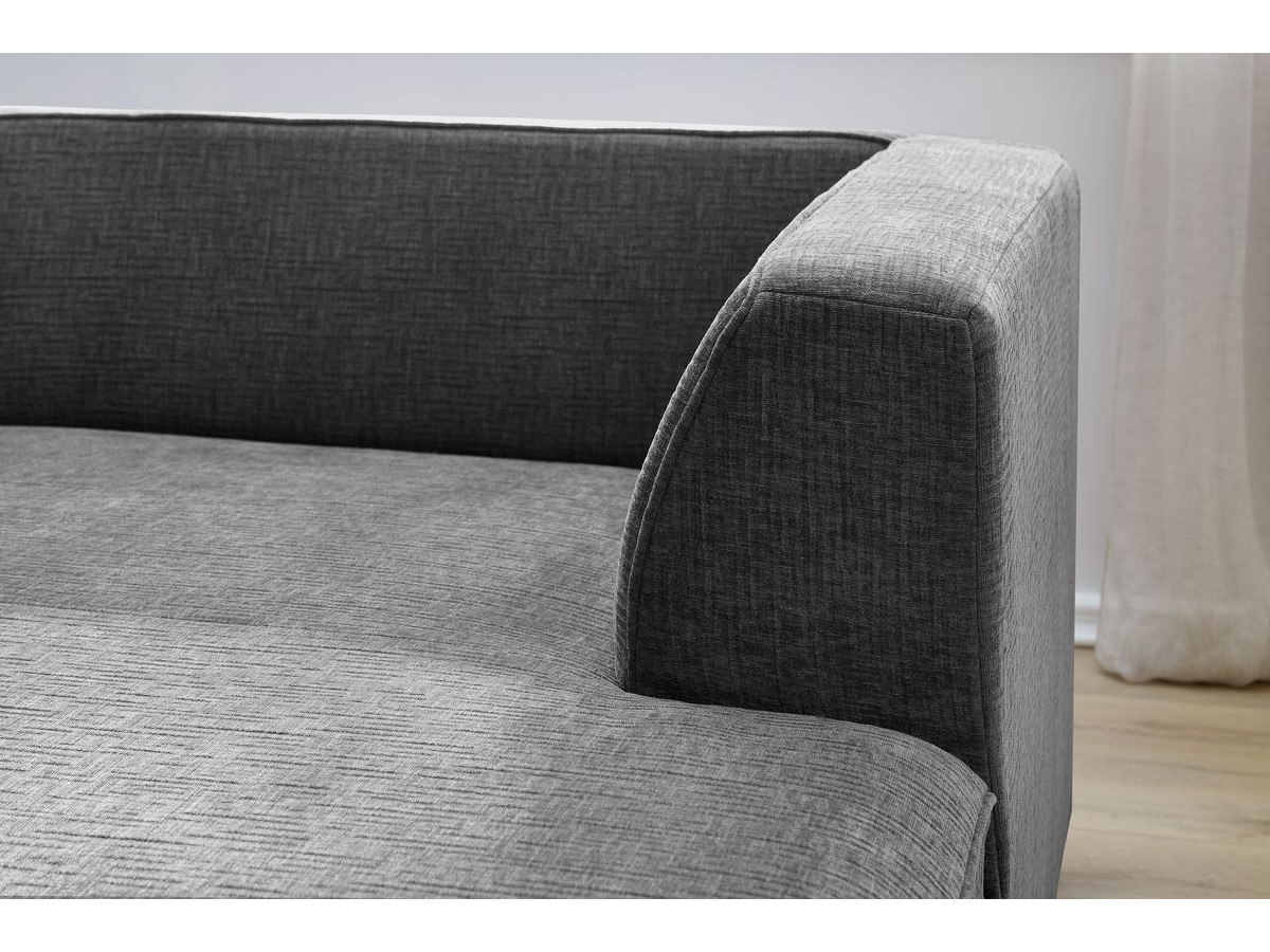 Canapé d'angle fixe MEGEVE tissu texturé