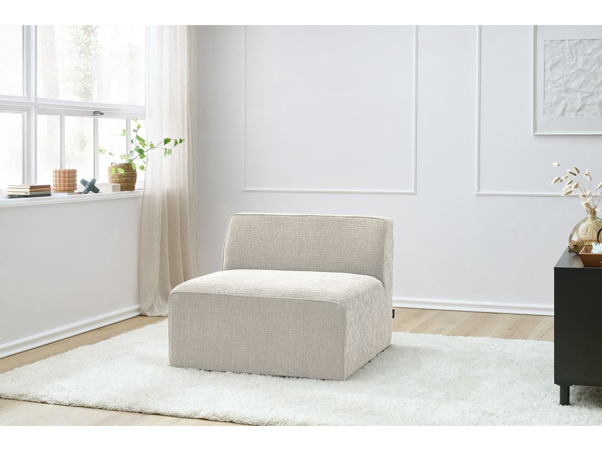 Chauffeuse 1 place pour canapé modulable MEGEVE tissu texturé
