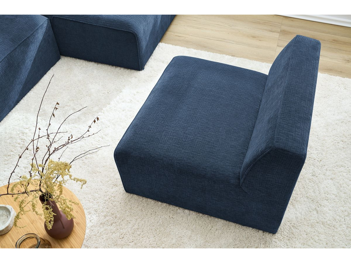 Chauffeuse 1 place pour canapé modulable MEGEVE tissu texturé