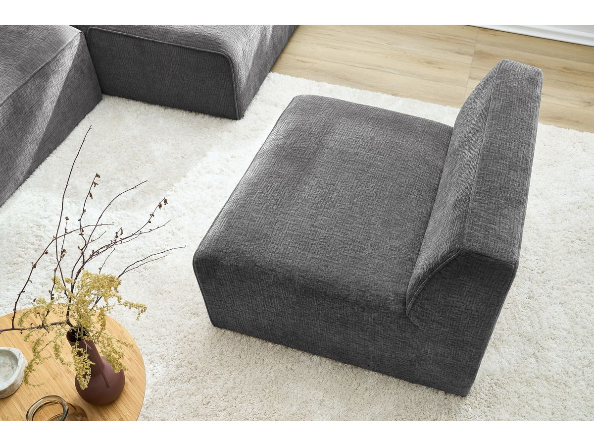 Chauffeuse 1 place pour canapé modulable MEGEVE tissu texturé