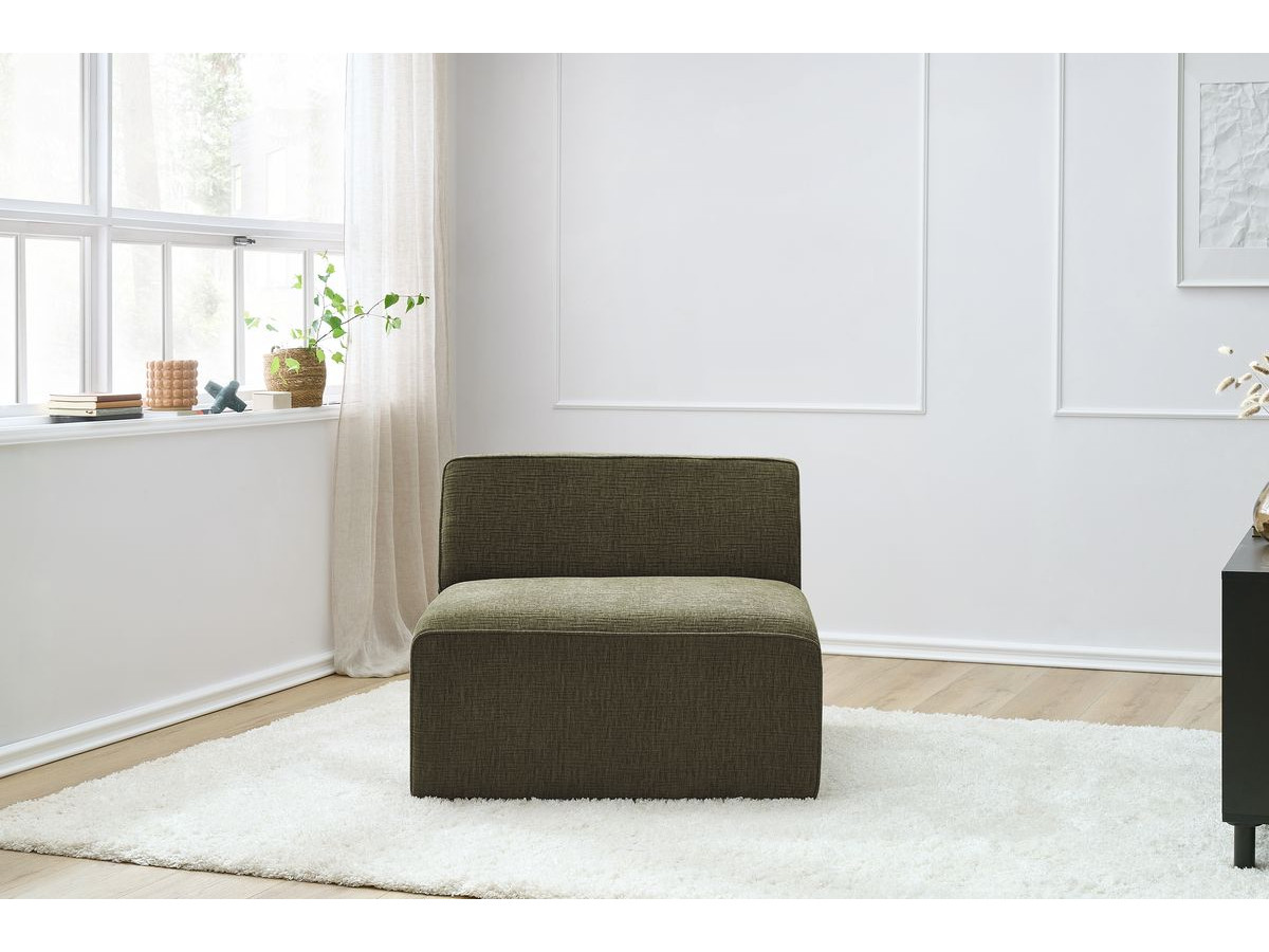 Chauffeuse 1 place pour canapé modulable MEGEVE tissu texturé