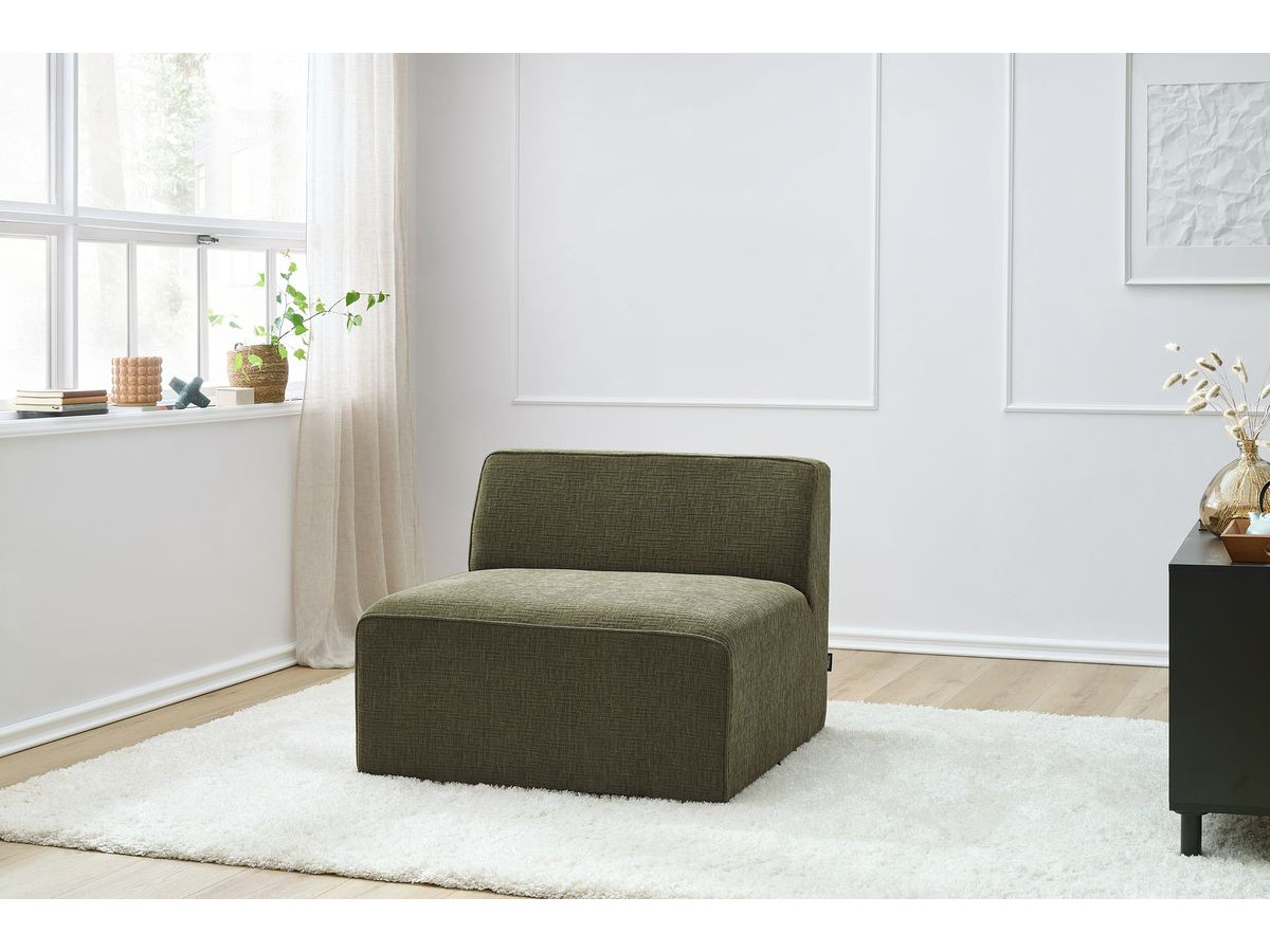 Chauffeuse 1 place pour canapé modulable MEGEVE tissu texturé