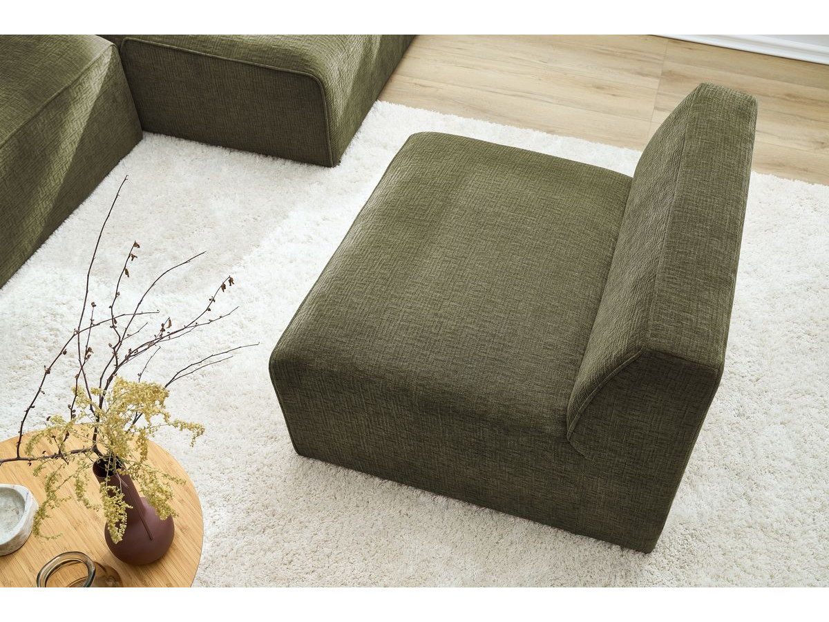 Chauffeuse 1 place pour canapé modulable MEGEVE tissu texturé