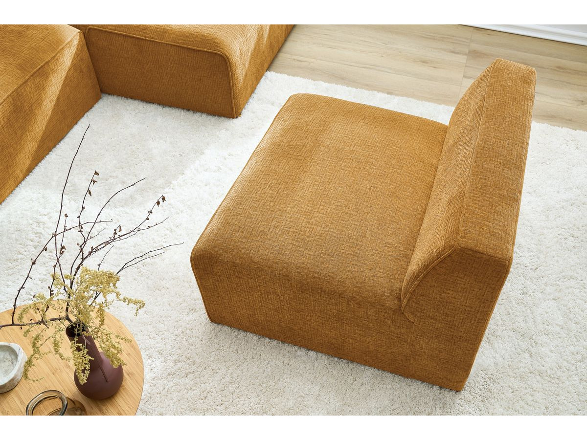 Chauffeuse 1 place pour canapé modulable MEGEVE tissu texturé