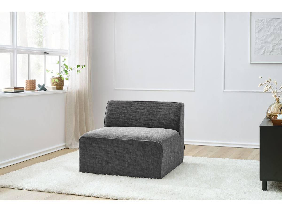 Chauffeuse 1 place pour canapé modulable MEGEVE tissu texturé
