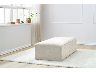 Pouf pour canapé modulable MEGEVE tissu texturé