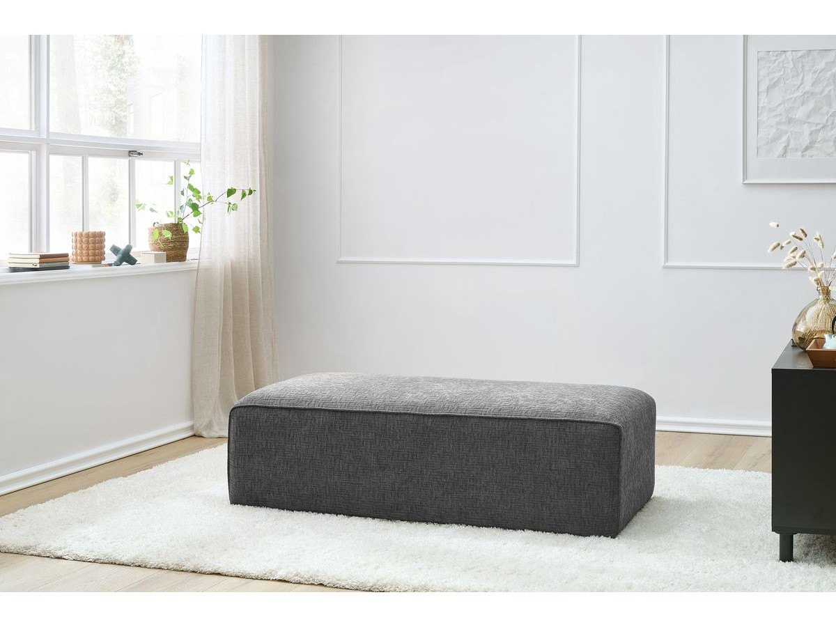Pouf pour canapé modulable MEGEVE tissu texturé