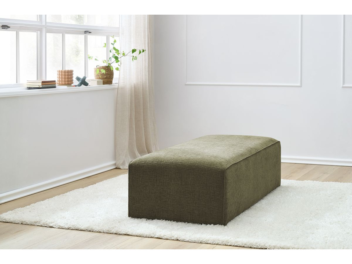 Pouf pour canapé modulable MEGEVE texturé vert