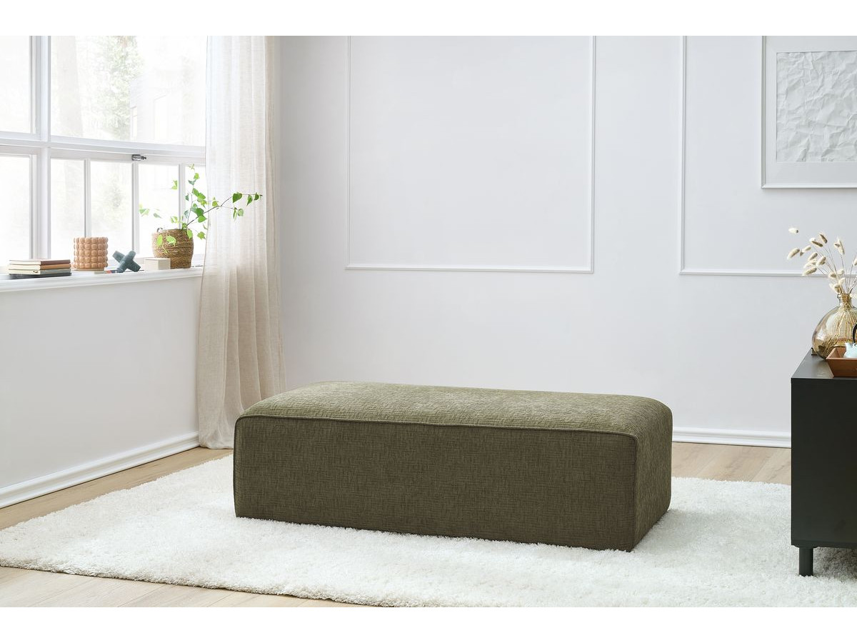 Pouf pour canapé modulable MEGEVE texturé vert — vue 4