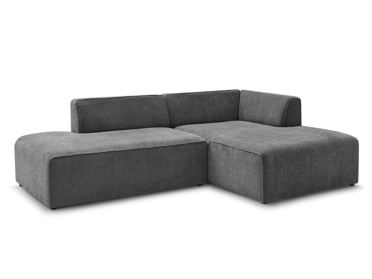 Canapé d'angle fixe MEGEVE tissu texturé