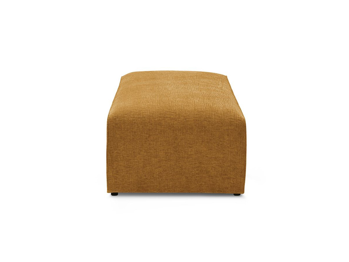 Pouf pour canapé modulable MEGEVE texturé jaune — vue 5