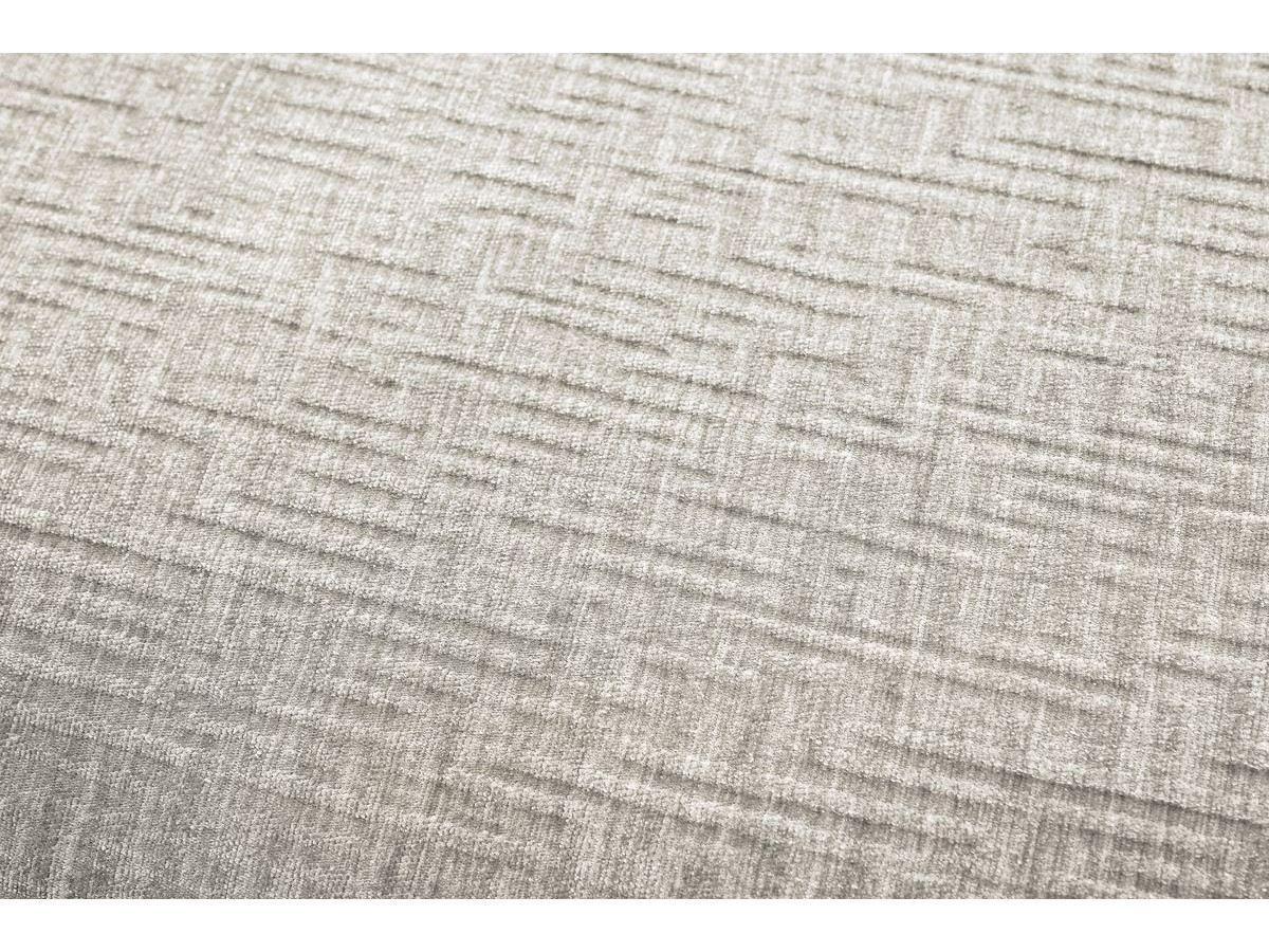 Canapé d'angle fixe EVEREST tissu chiné - Orange - Angle droit - 10 coussins