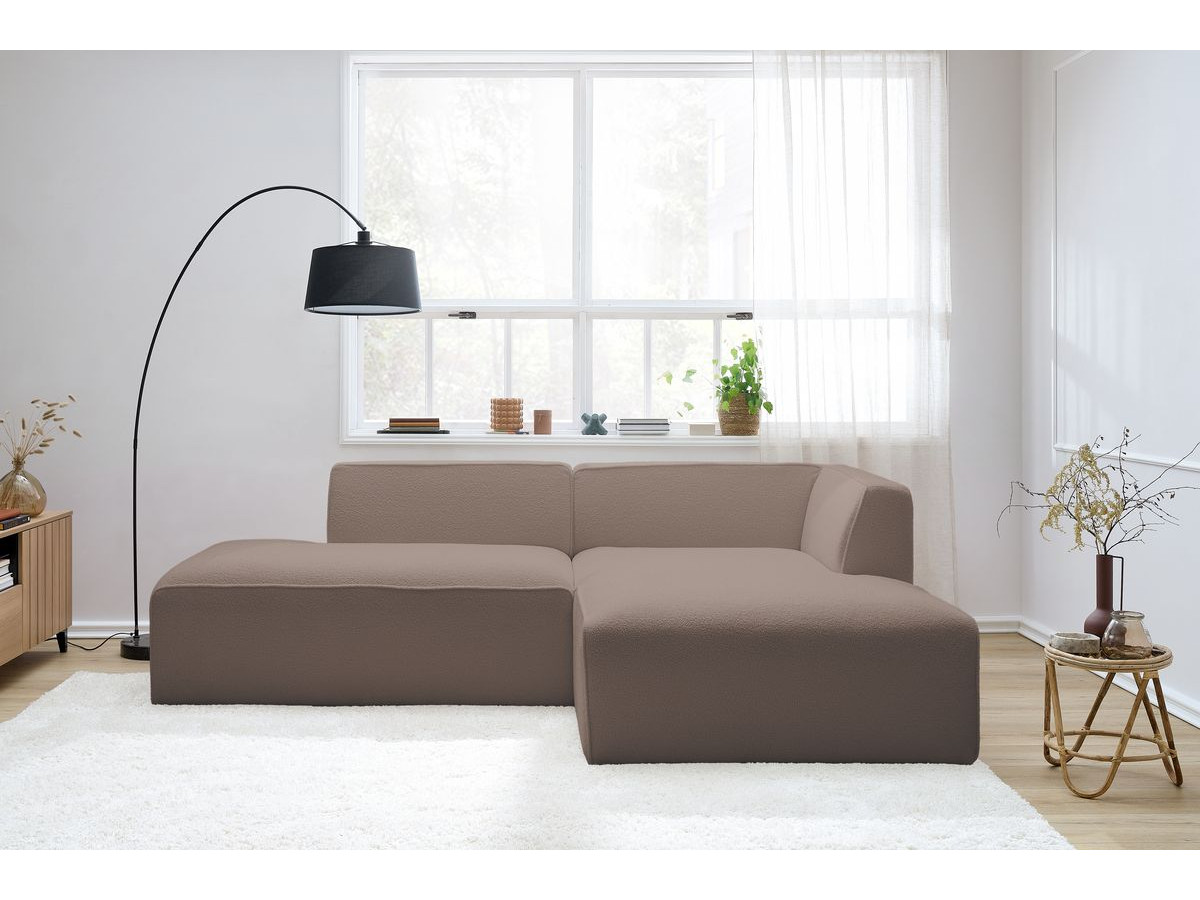 Canapé d'angle MEGEVE bouclette marron — vue 5