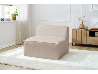 Chauffeuse 1 place pour canapé modulable MEGEVE tissu bouclette