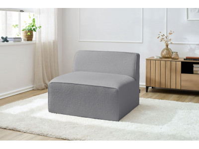 Chauffeuse 1 place pour canapé modulable MEGEVE tissu bouclette