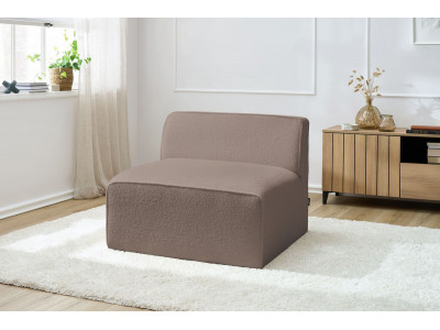 Chauffeuse 1 place pour canapé modulable MEGEVE tissu bouclette