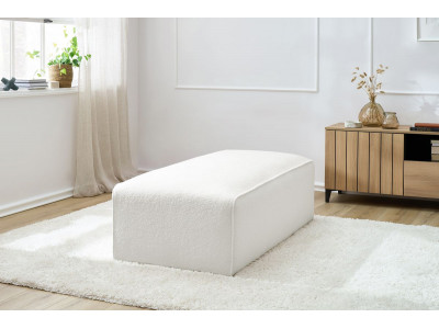 Pouf pour canapé modulable MEGEVE tissu bouclette