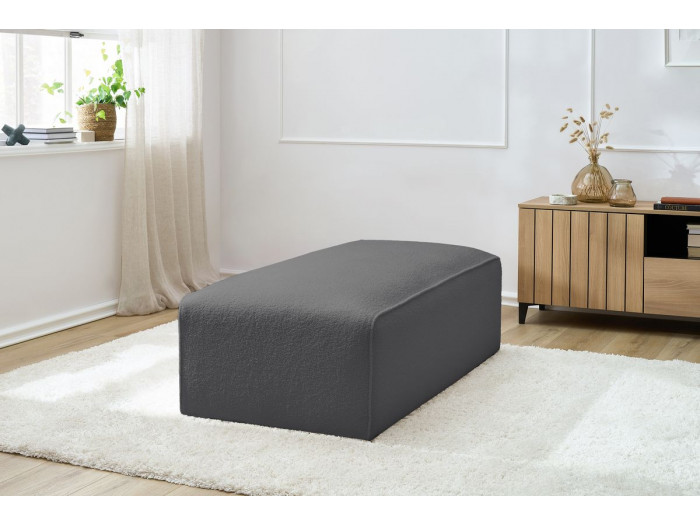 Pouf pour canapé modulable MEGEVE tissu bouclette