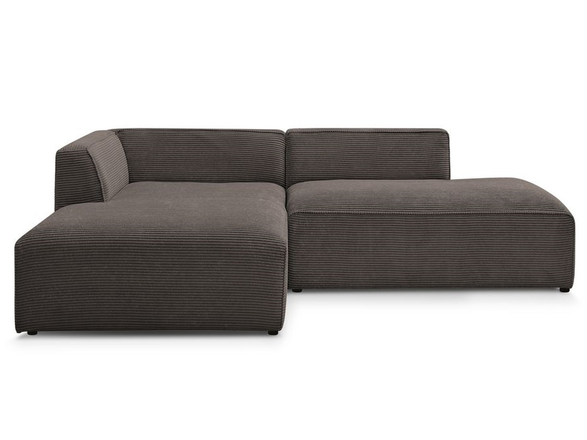 MEGEVE vaste hoekbank in corduroy stof