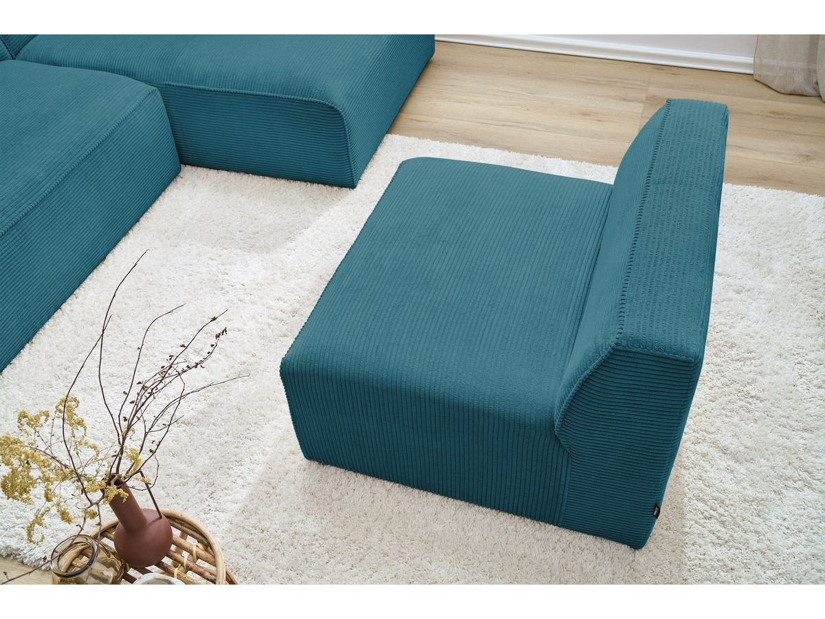 Chauffeuse 1 place pour canapé modulable MEGEVE tissu velours côtelé