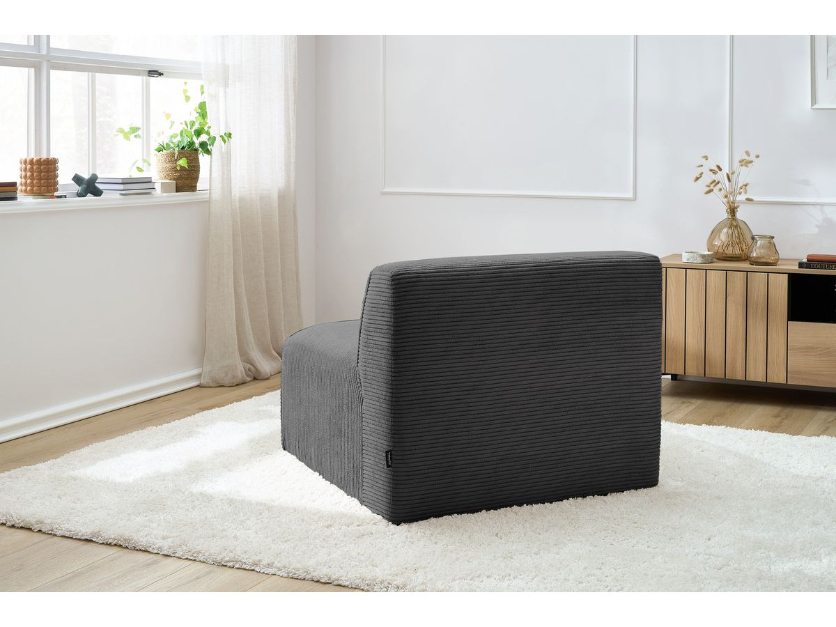 Chauffeuse 1 place pour canapé modulable MEGEVE tissu velours côtelé