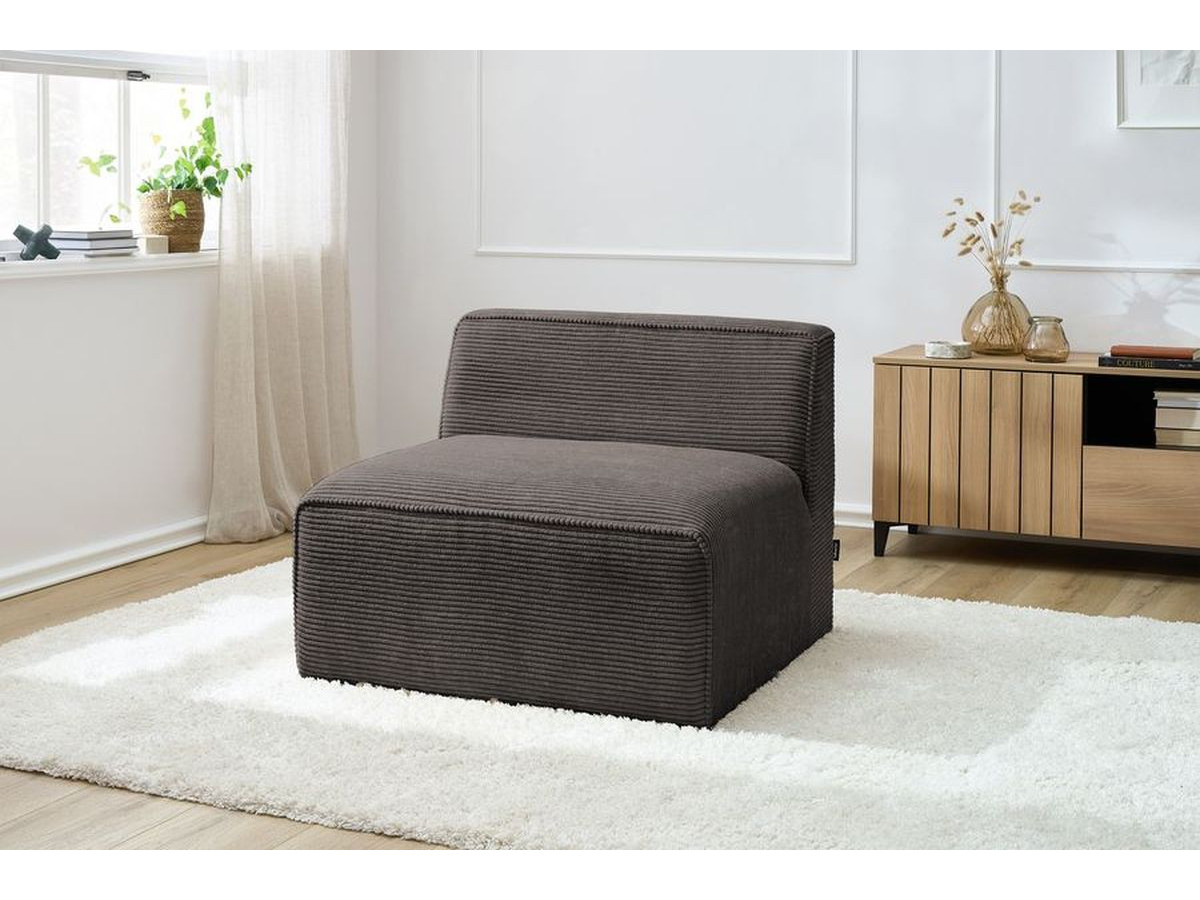 Chauffeuse 1 place pour canapé modulable MEGEVE tissu velours côtelé