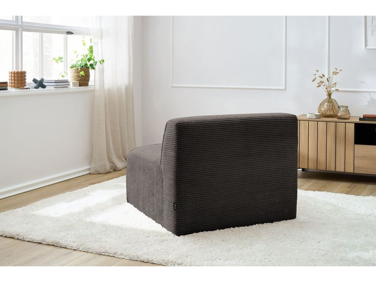 Chauffeuse 1 place pour canapé modulable MEGEVE tissu velours côtelé