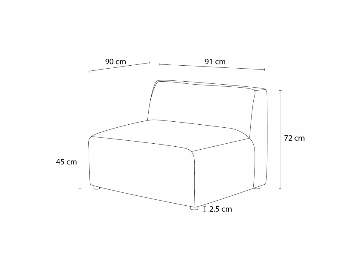 Canapé d'angle fixe EVEREST tissu chiné - Orange - Angle droit - 10 coussins