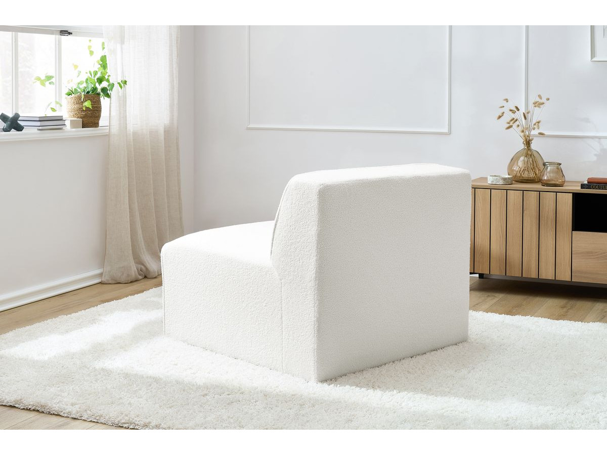 Chauffeuse 1 place pour canapé modulable MEGEVE tissu bouclette