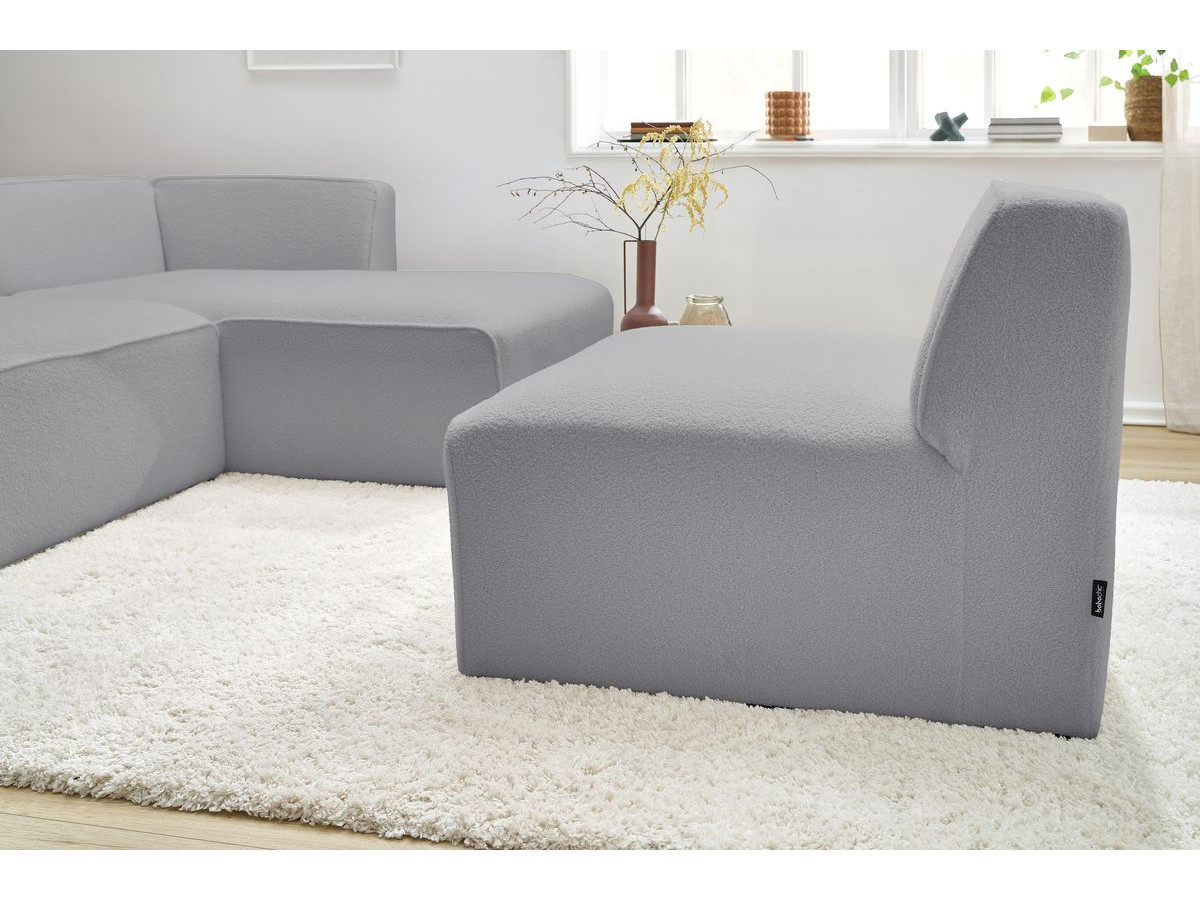 Chauffeuse 1 place pour canapé modulable MEGEVE tissu bouclette