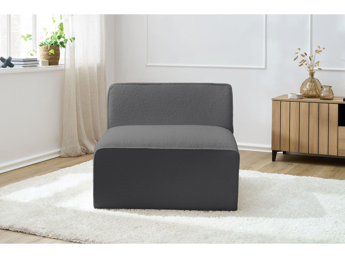 Chauffeuse 1 place pour canapé modulable MEGEVE tissu bouclette