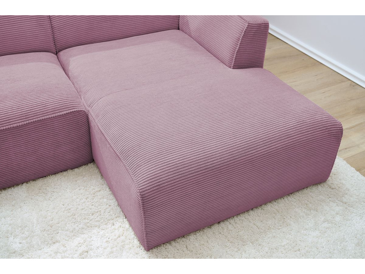 MEGEVE vaste hoekbank in corduroy stof