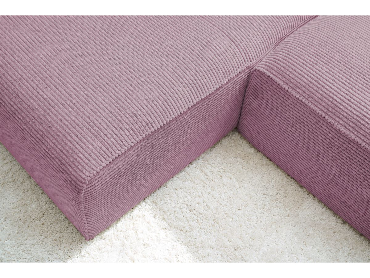 MEGEVE vaste hoekbank in corduroy stof