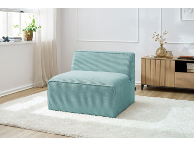 Chauffeuse 1 place pour canapé modulable MEGEVE tissu velours côtelé