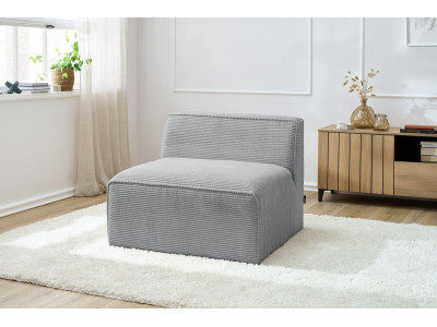 Chauffeuse 1 place pour canapé modulable MEGEVE tissu velours côtelé