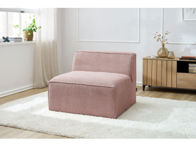 Chauffeuse 1 place pour canapé modulable MEGEVE tissu velours côtelé