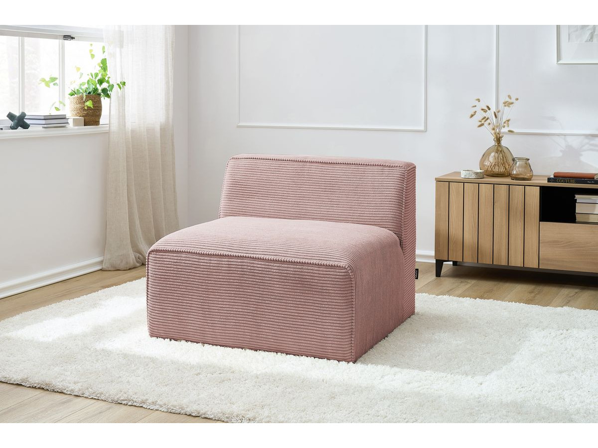 Chauffeuse 1 place pour canapé modulable MEGEVE tissu velours côtelé