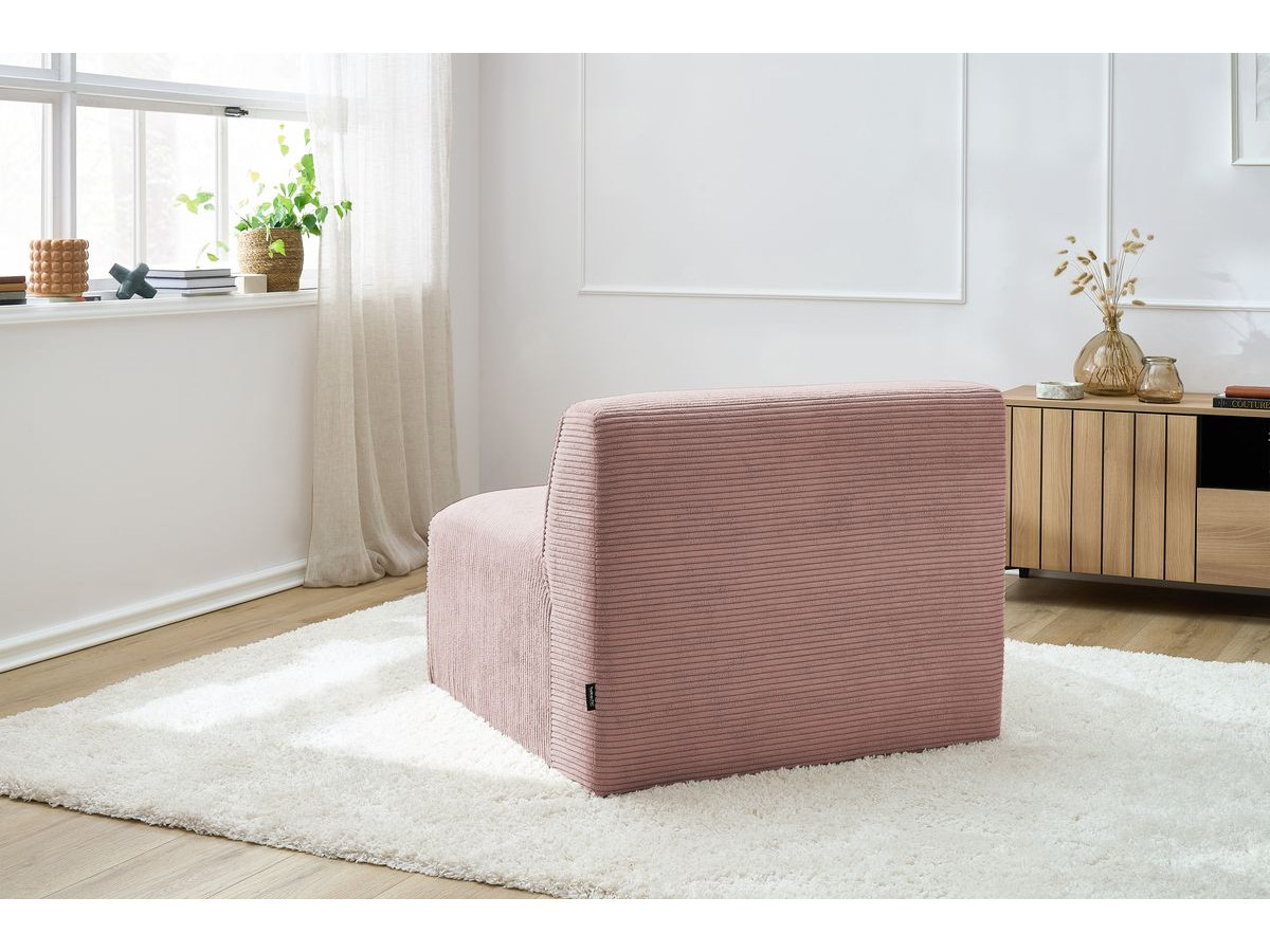 Chauffeuse 1 place pour canapé modulable MEGEVE tissu velours côtelé
