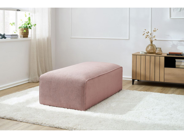 Pouf pour canapé modulable MEGEVE tissu velours côtelé