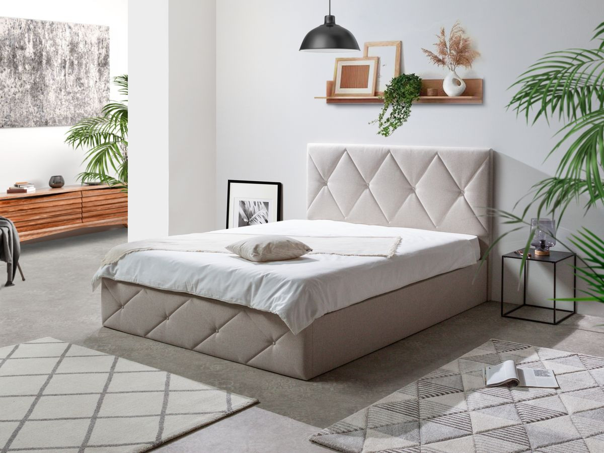 SIXTINE gestoffeerd opbergbed