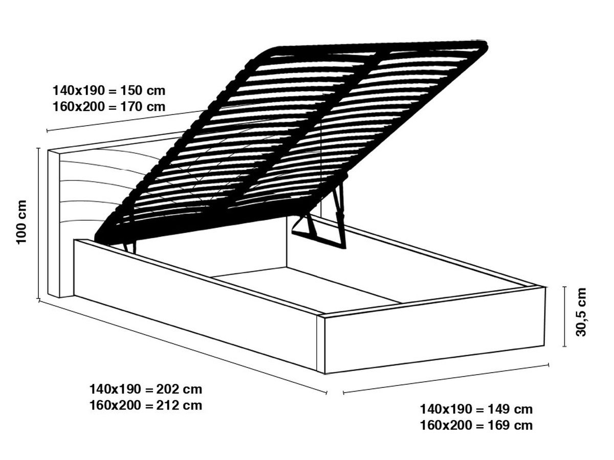 PALMYRE Fluwelen opbergbed