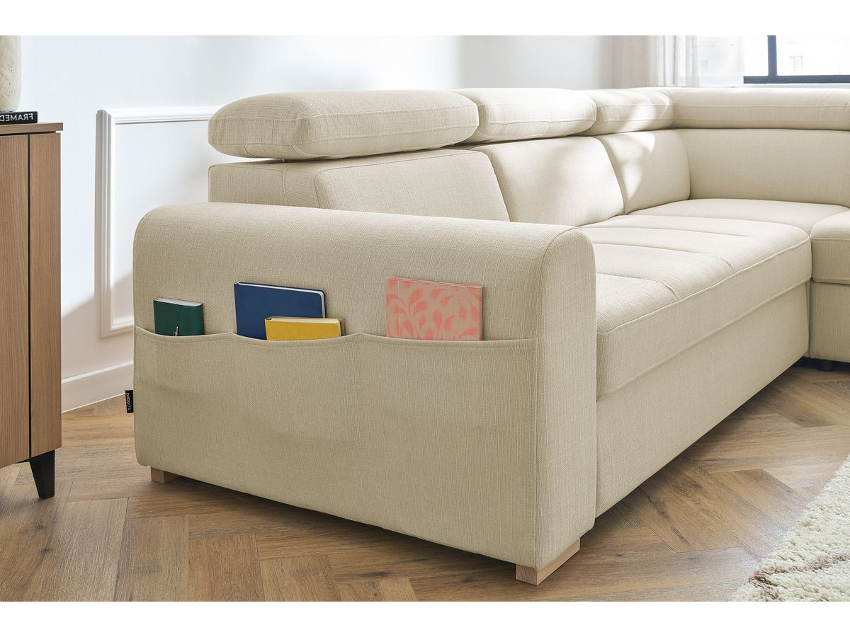 Canapé d'angle convertible coffre ARMAND