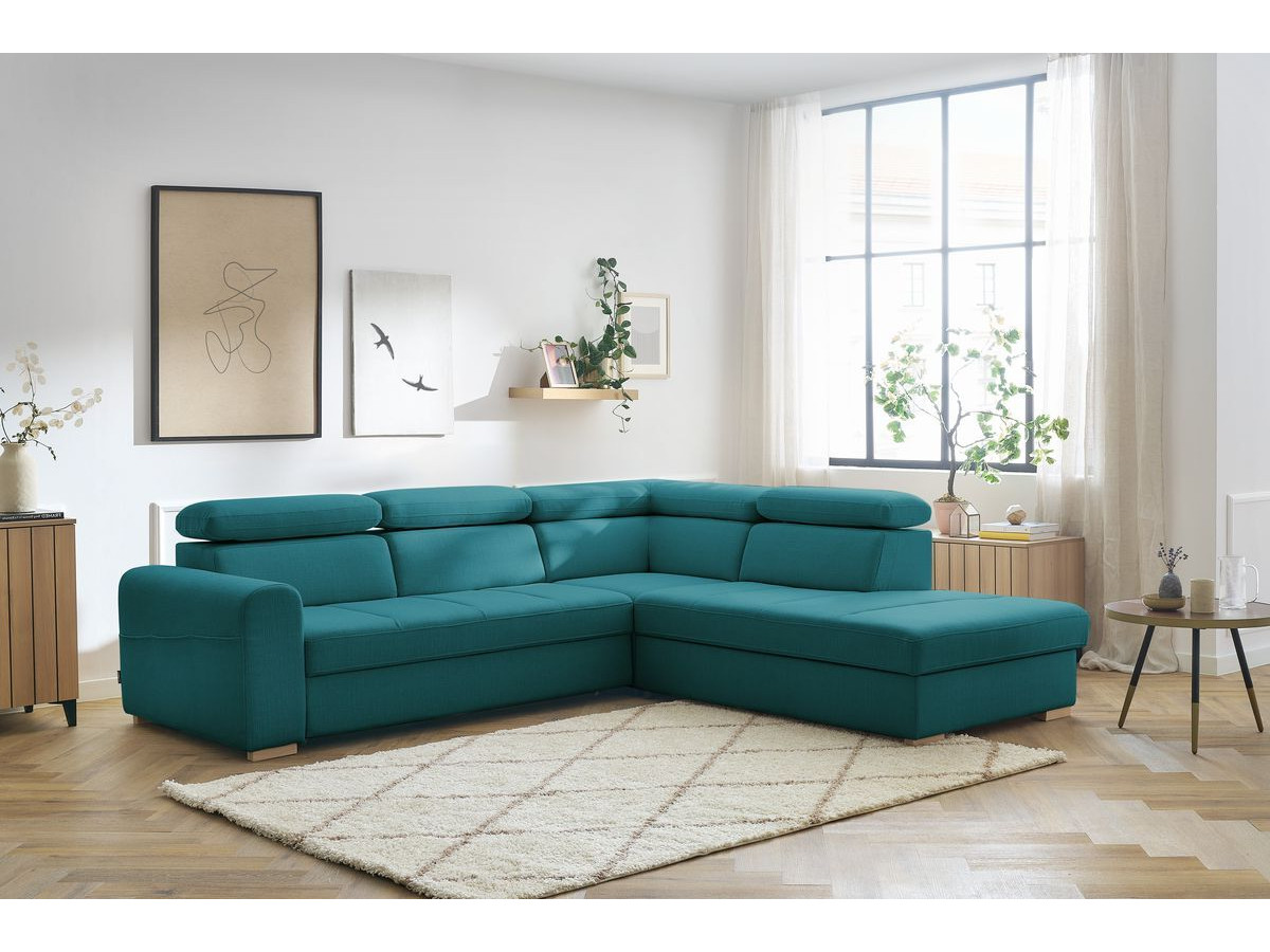 Canapé d'angle convertible coffre ARMAND