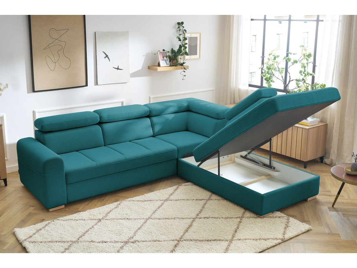 Canapé d'angle convertible coffre ARMAND
