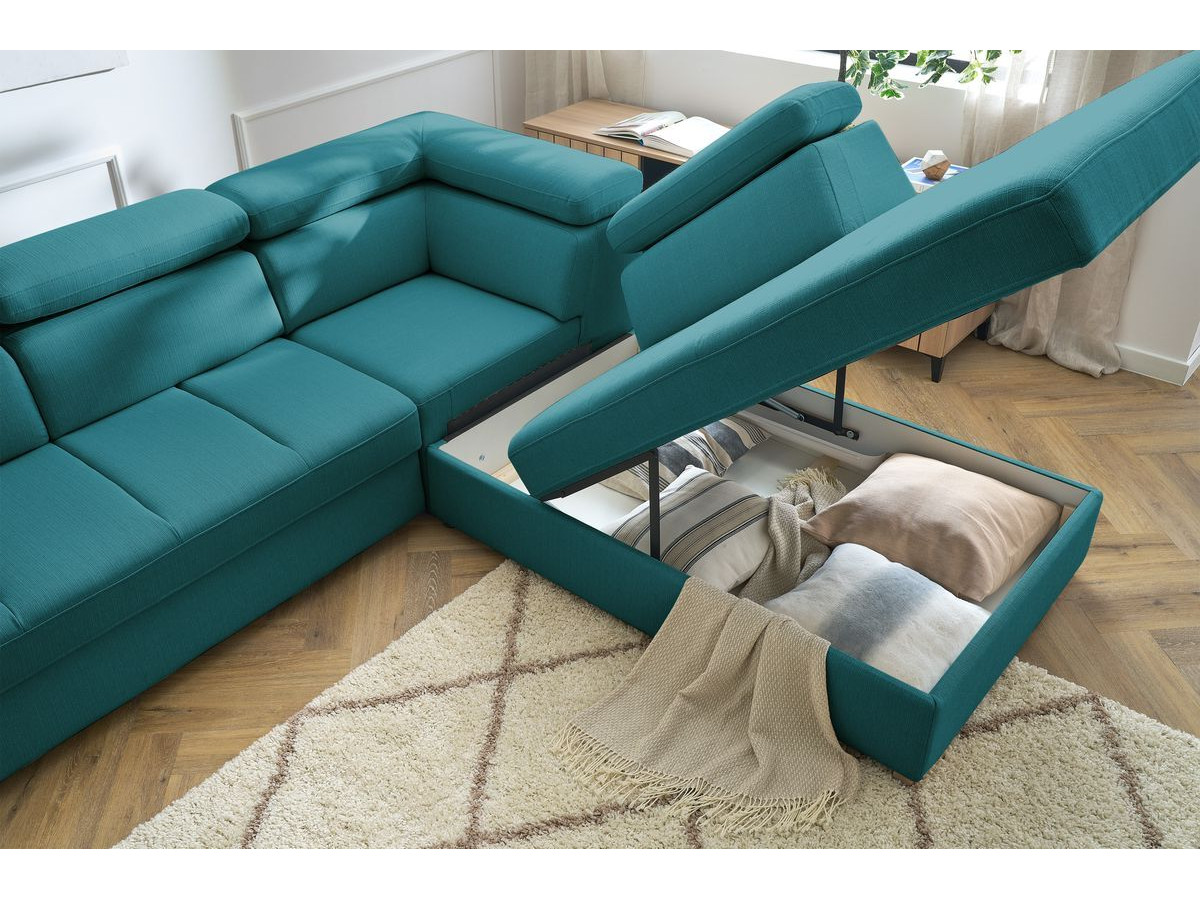 Canapé d'angle convertible coffre ARMAND