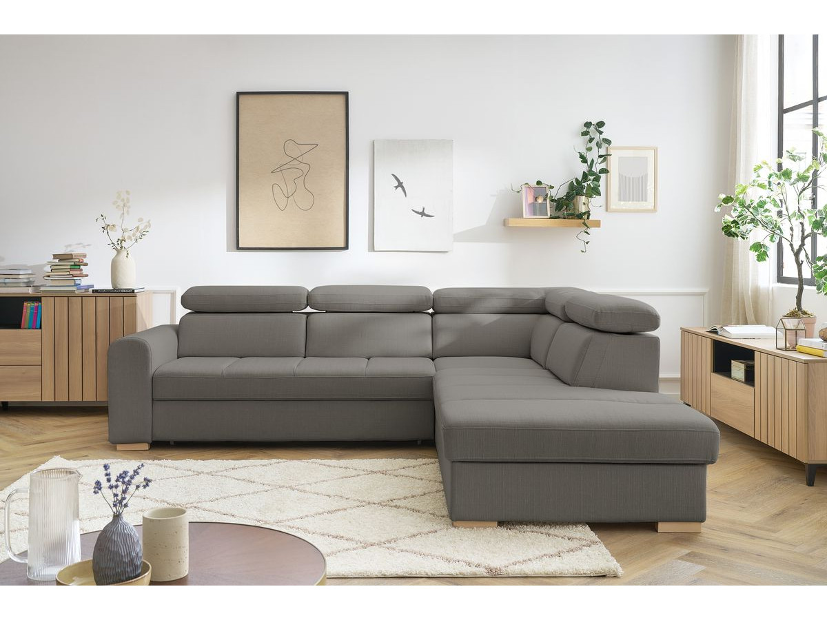 Canapé d'angle convertible coffre ARMAND
